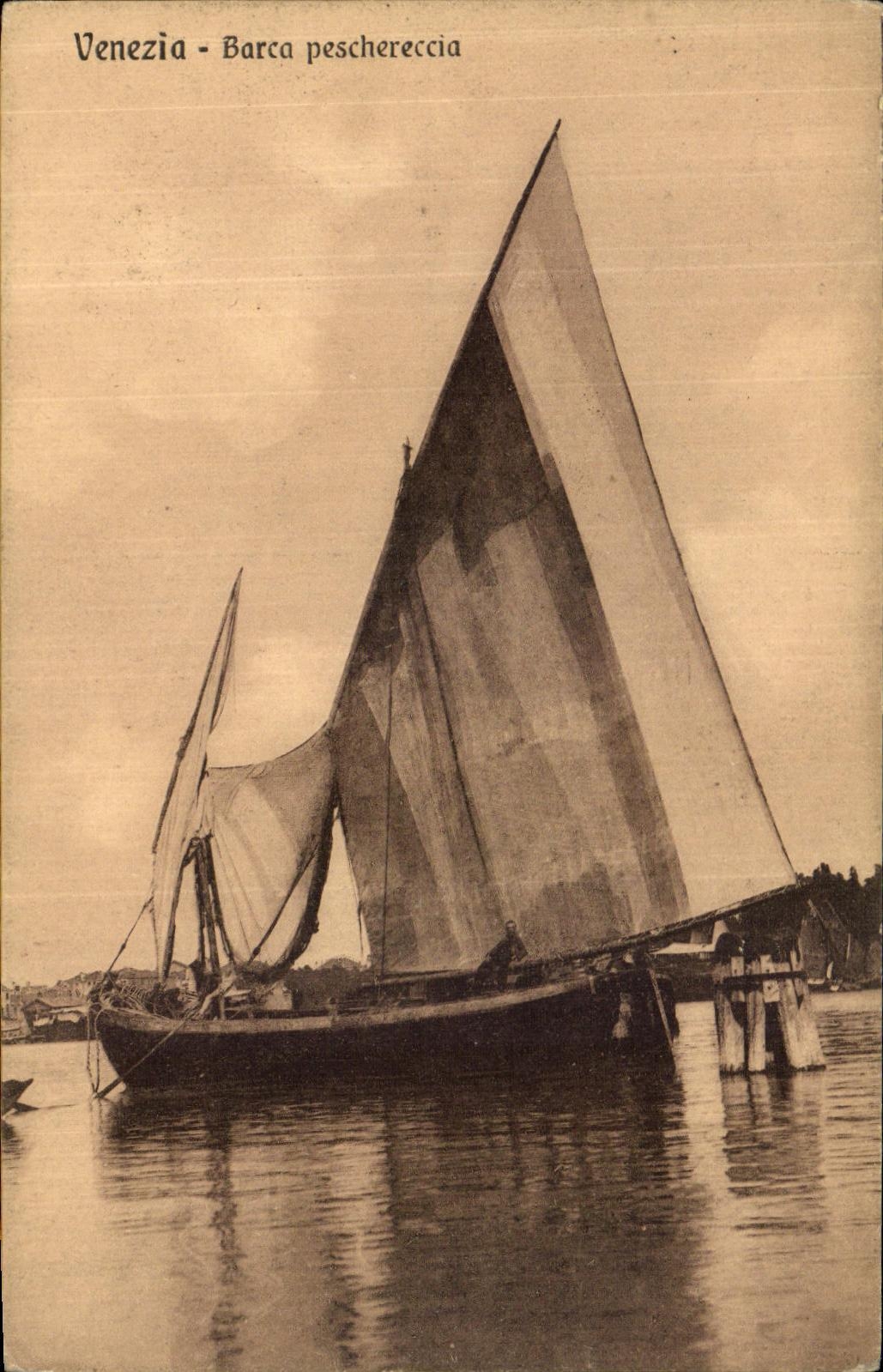 CPA Venezia Barca Peschereccia Bateau de peche 