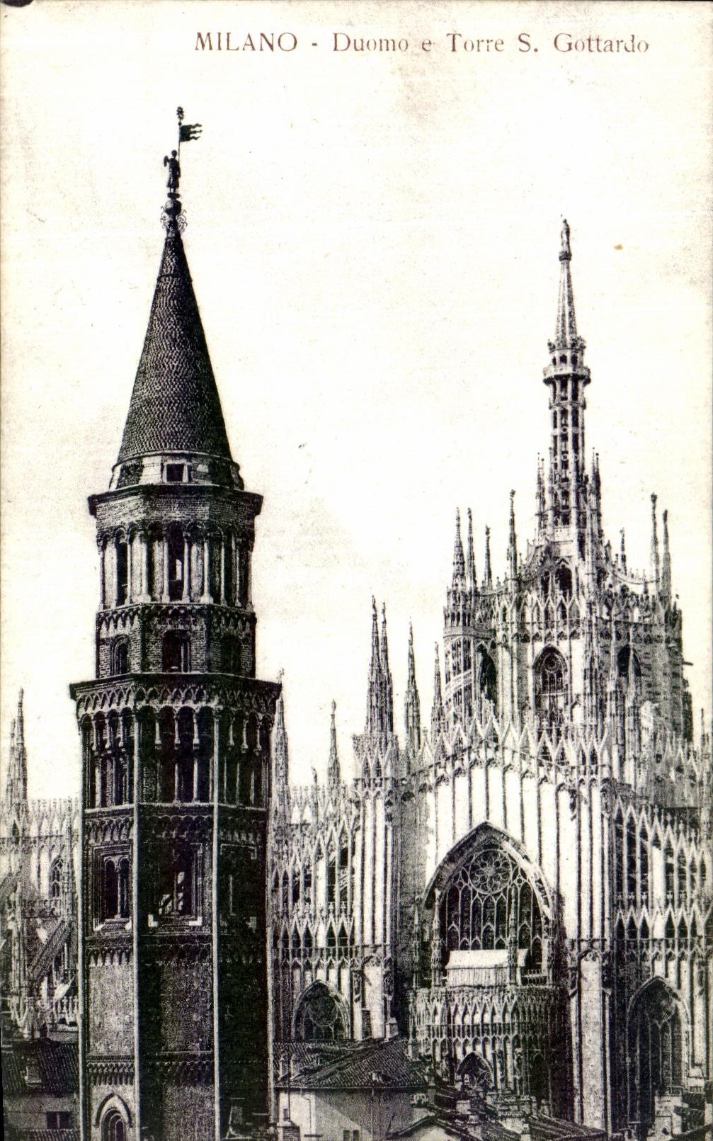 CPA Milano Duomo e Torre S Gottardo