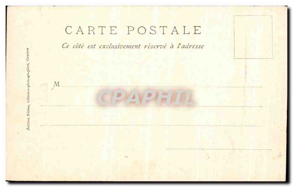 CPA Un Coup de Bise sur le Lac Leman — Rückseite