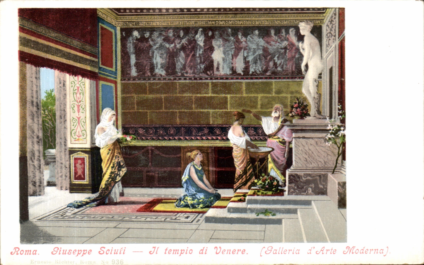 CPA Roma Giuseppe Sciuti Il tempio di Venere Galleria d Arte moderne 