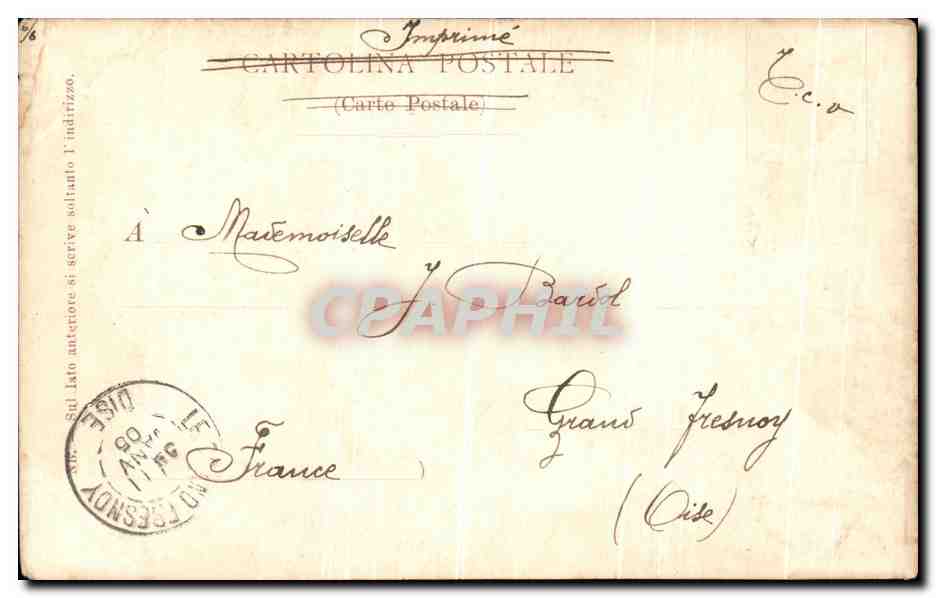 CPA Venezia Li Canal Grande con la Stazione Ferroviaria — Rückseite