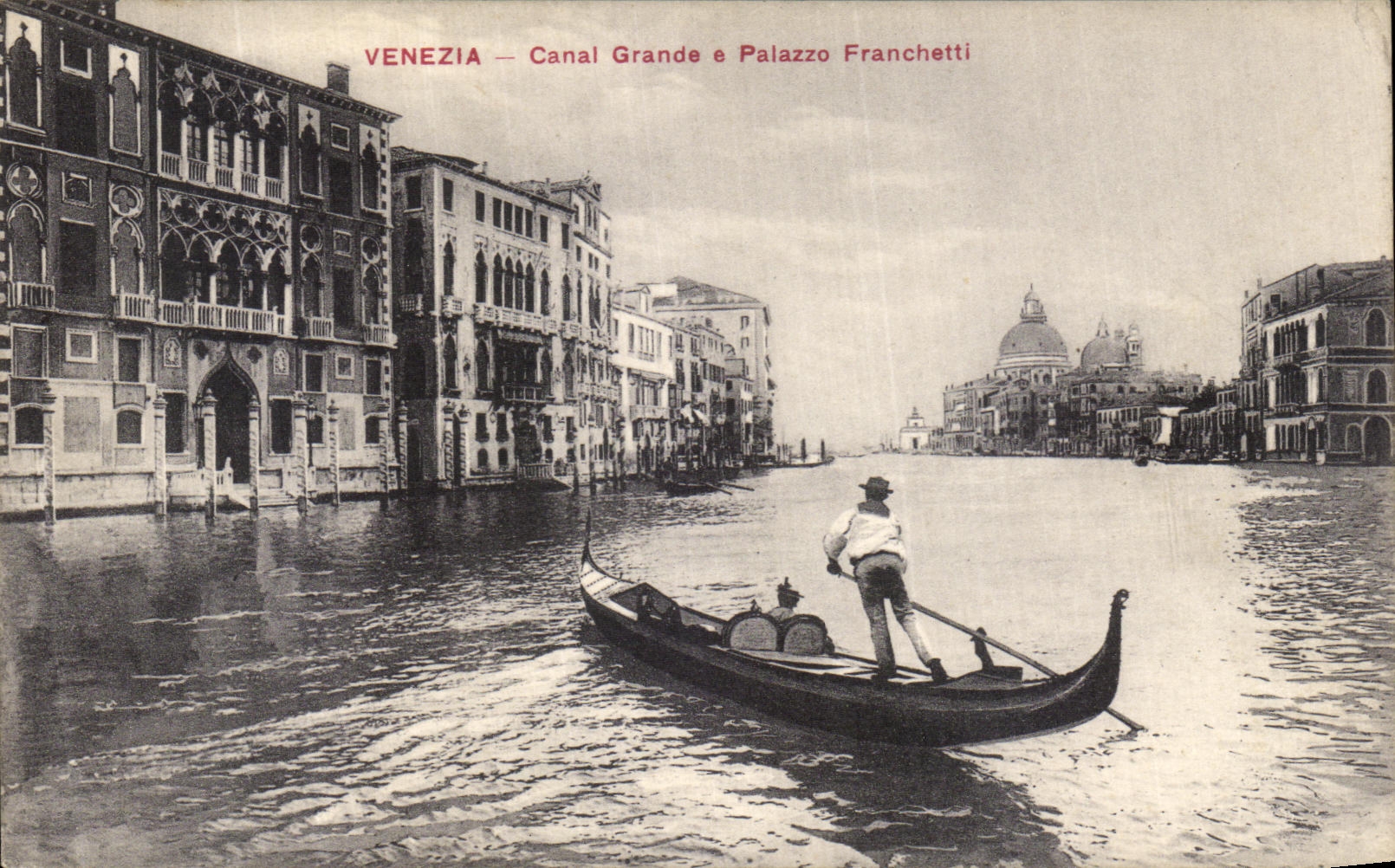CPA Venezia Canal GHrande e Palazzo Franchetti