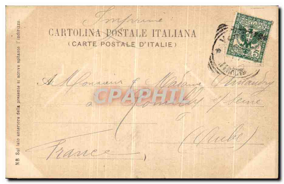 CPA Venezia Canal GHrande e Palazzo Franchetti — Rückseite