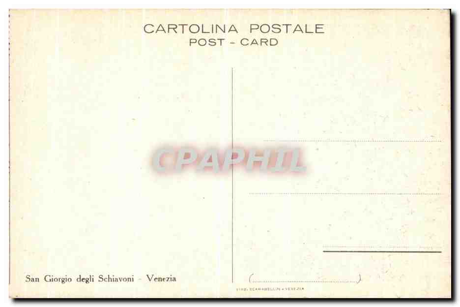 CPA Venezia San Giorgio degli Schiavoni — Rückseite