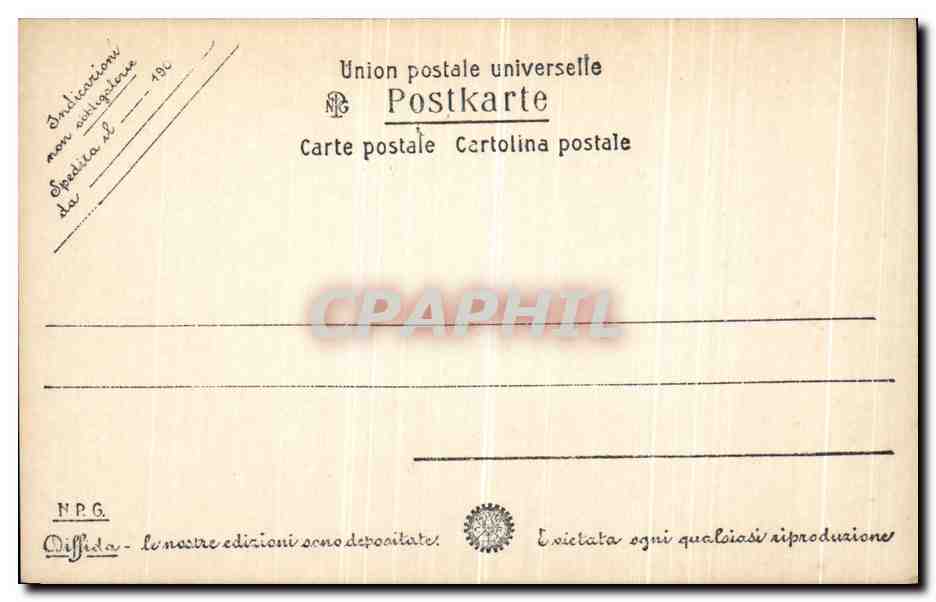 CPA Venezia Cortlle del Palazzo Ducale — Rückseite