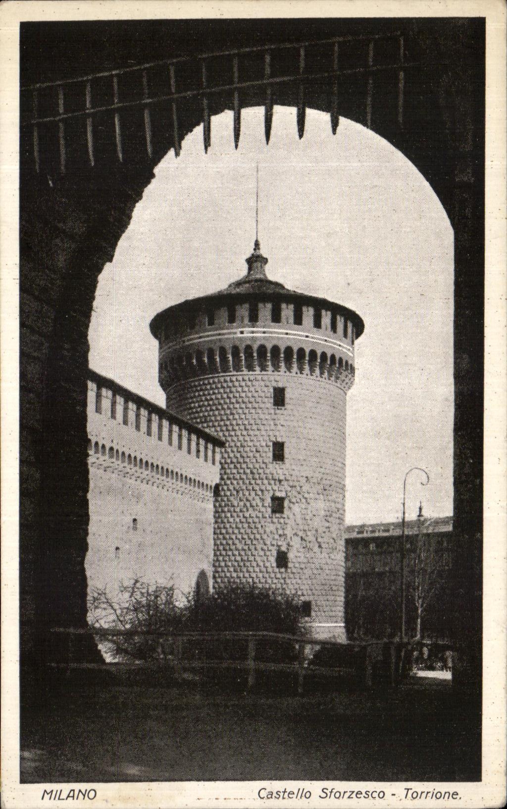 CPA Milano Castello Sforzesco Torrione