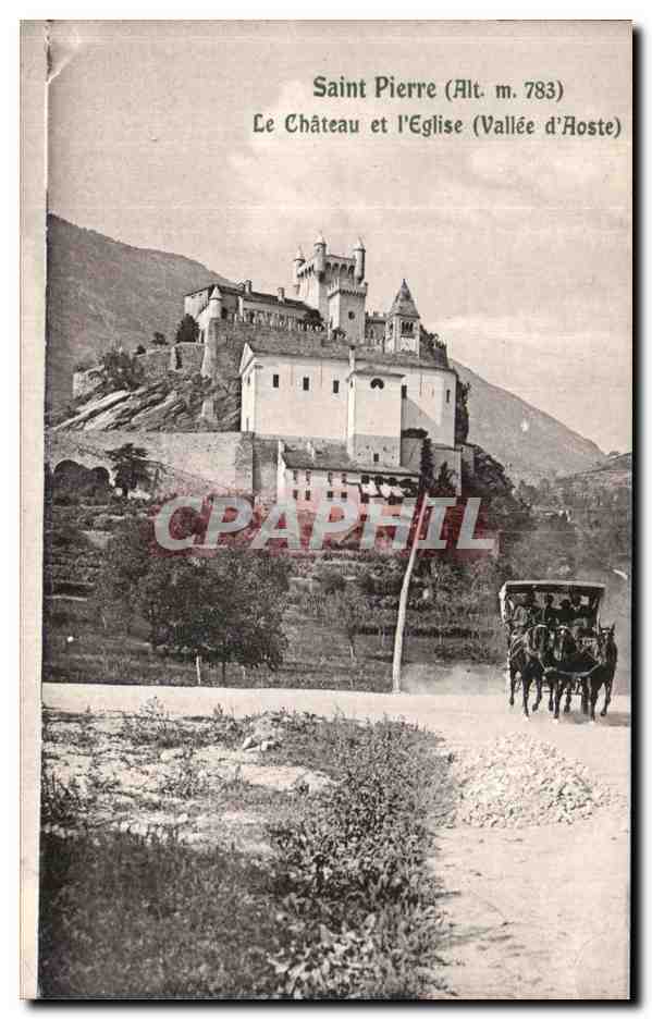 CPA Saint Pierre Le Chateau et L Eglise
