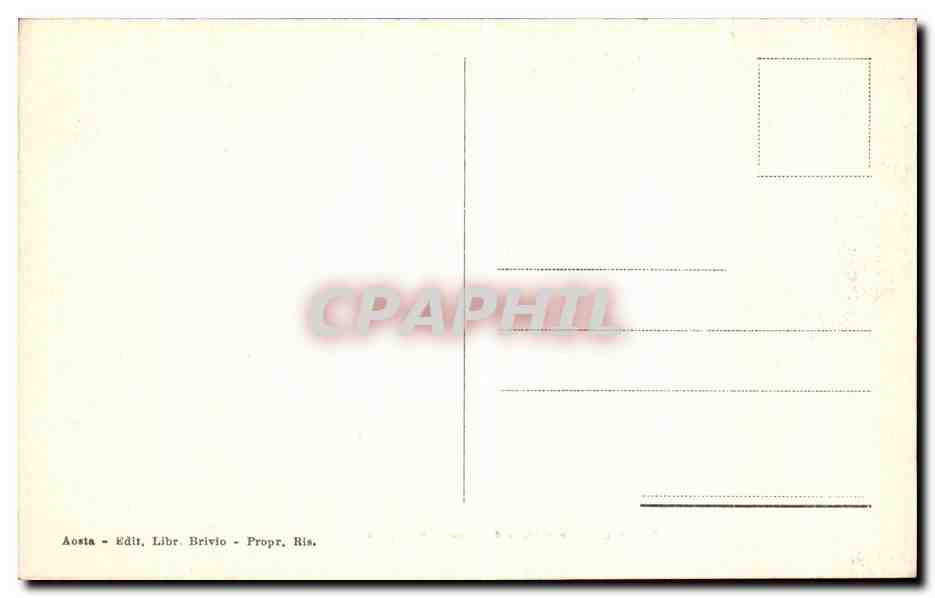 CPA Aosta Olazza Carlo Aiberto Palazzo Municipale — Rückseite