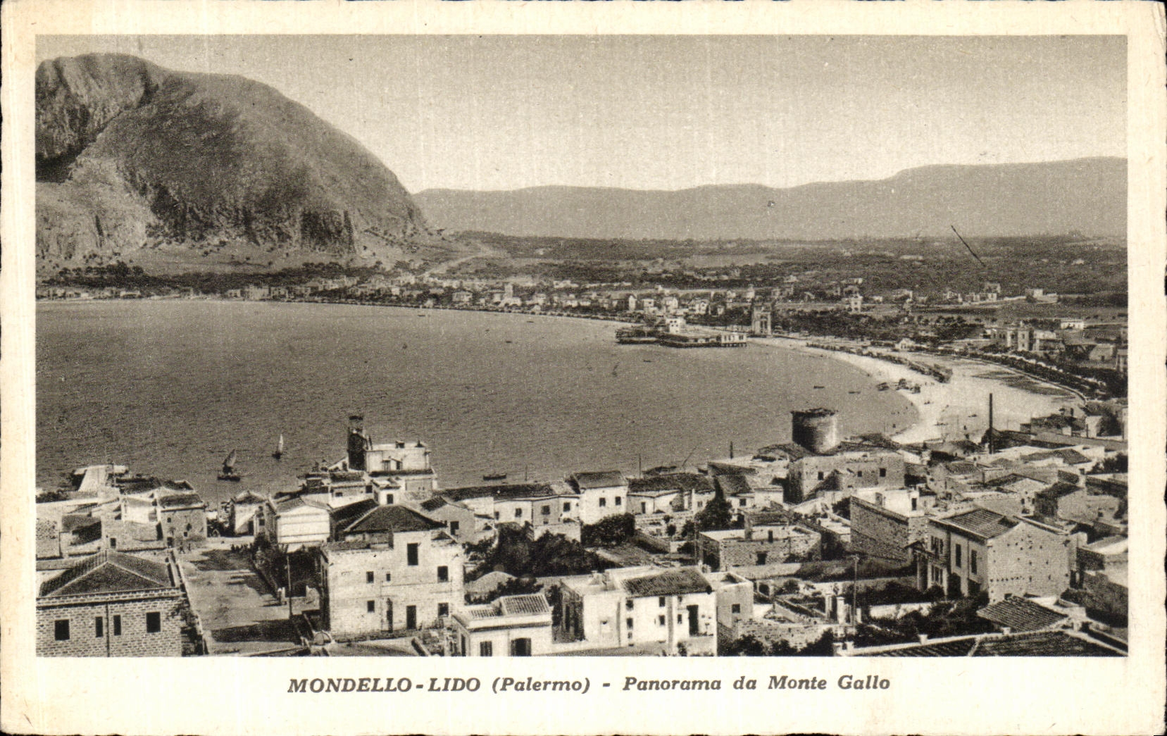 CPA Mondello Lido Panorama da Monte Gallo Palermo