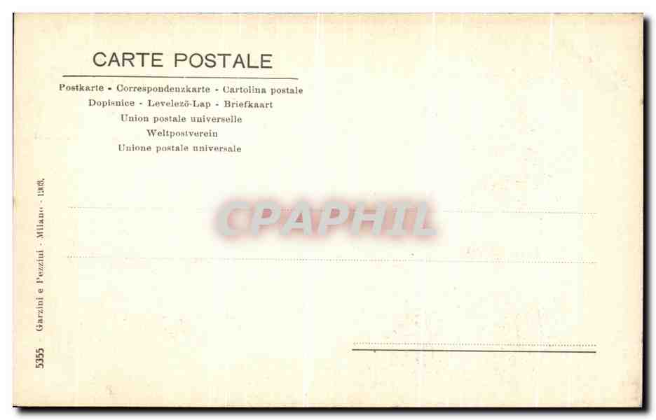 CPA Milano Pinacoteca di Brera La Vergine  — Verso