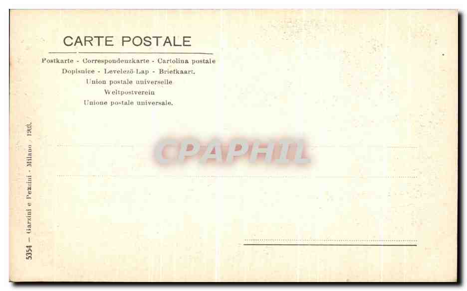 CPA Pinacoteco di Brera Milano — Verso