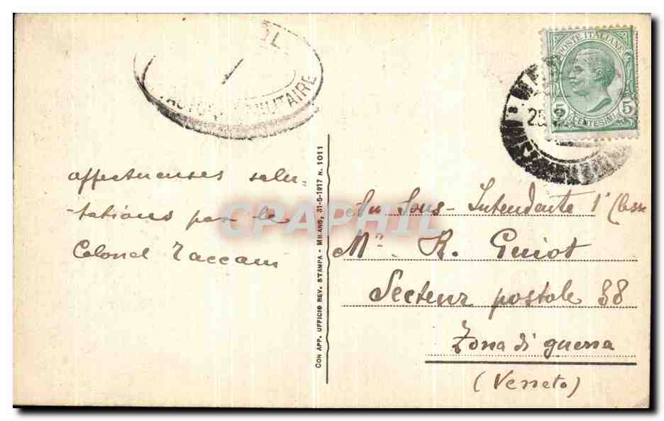 CPA Messina Mission Viale S Martino Il Nuova palazzo del Grand hotel  — Rückseite