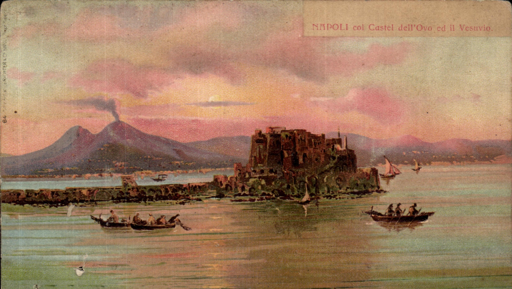 CPA Napoli col Castel dell Ove ed