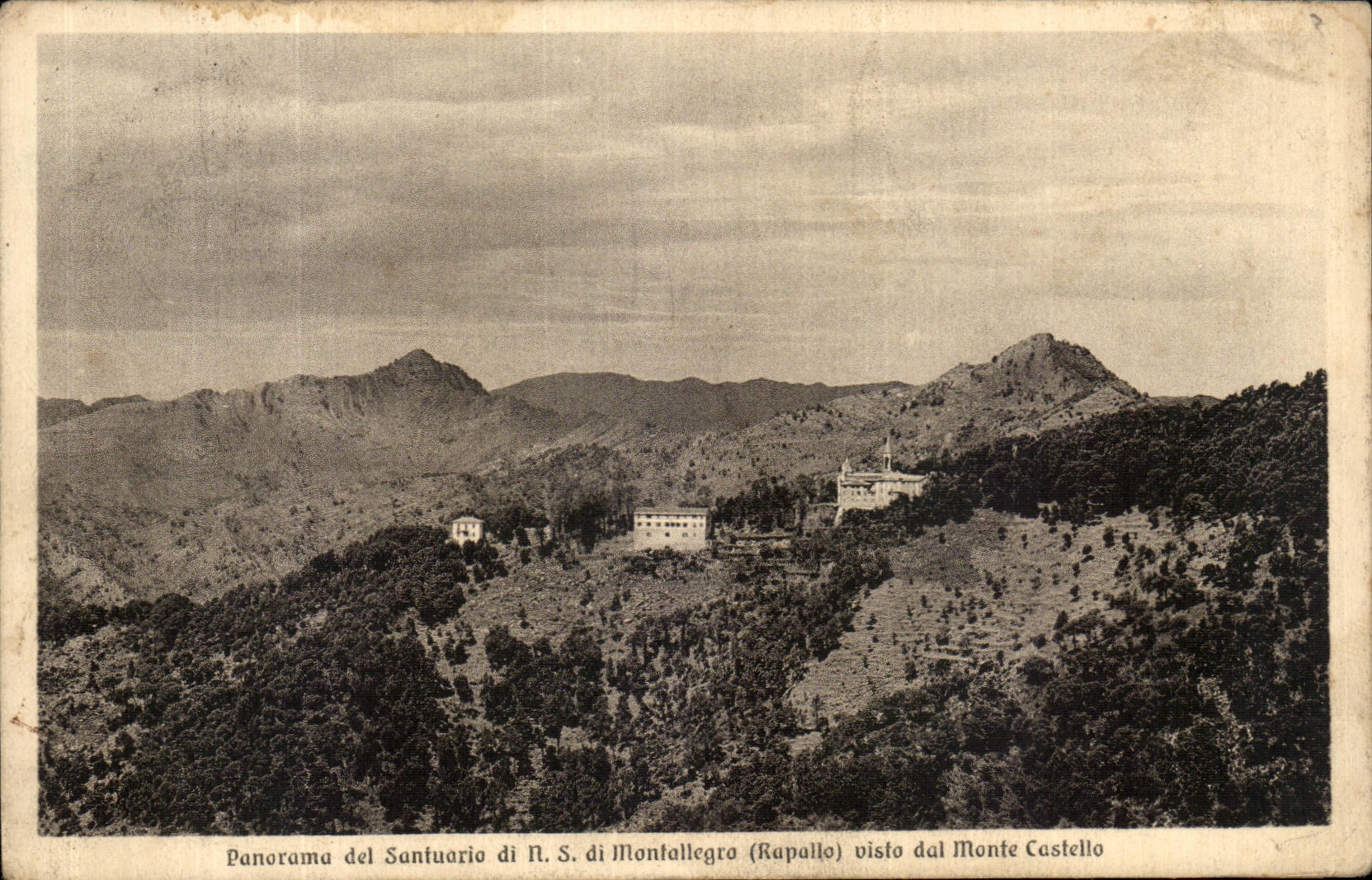 CPA Panoroma del Santuorio di NS di Montallegra visto dal Monte Castello