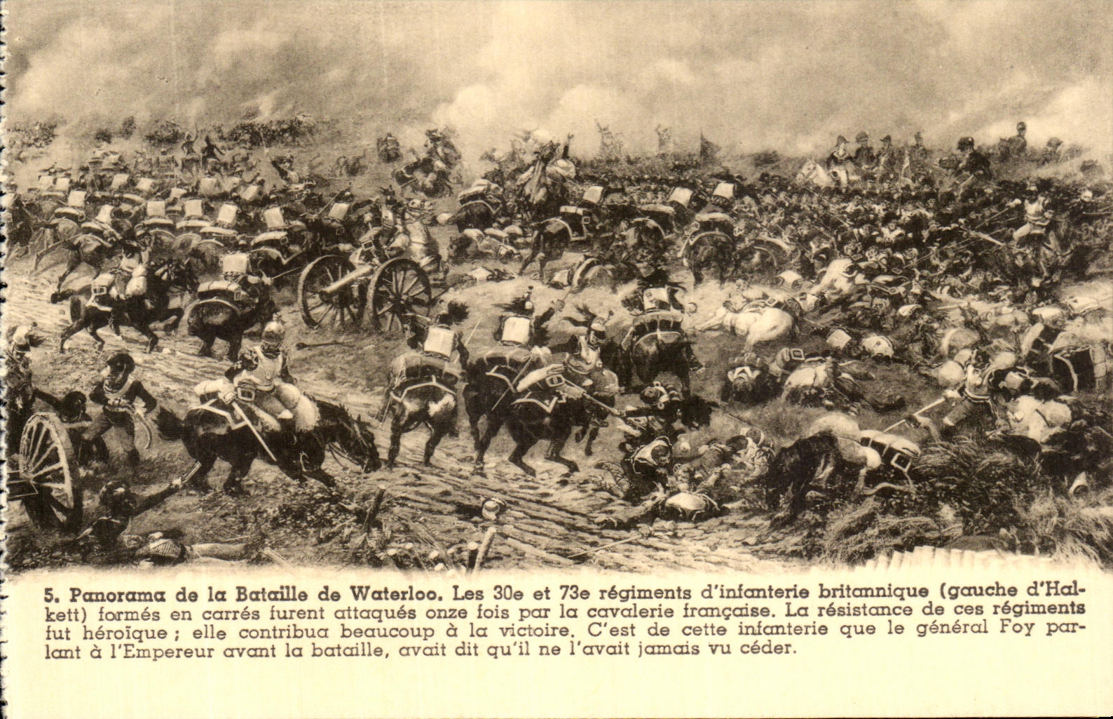 Bataille de Waterloo — Panorama de la Bataille de Waterloo érigé au pied du Lion, Bruxelles — P.I.B., rue des Étangs-Noirs, 33-85, Bruxelles