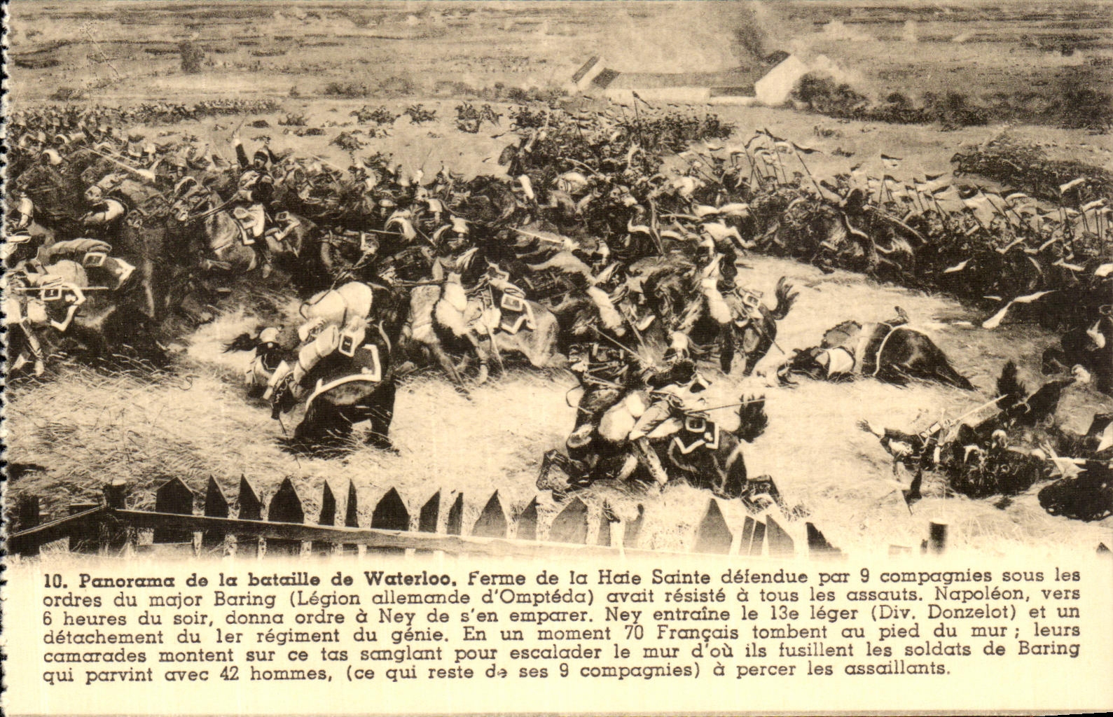 Bataille de Waterloo — Panorama de la Butte de la Haie Sainte — P.I.B. Bruxelles