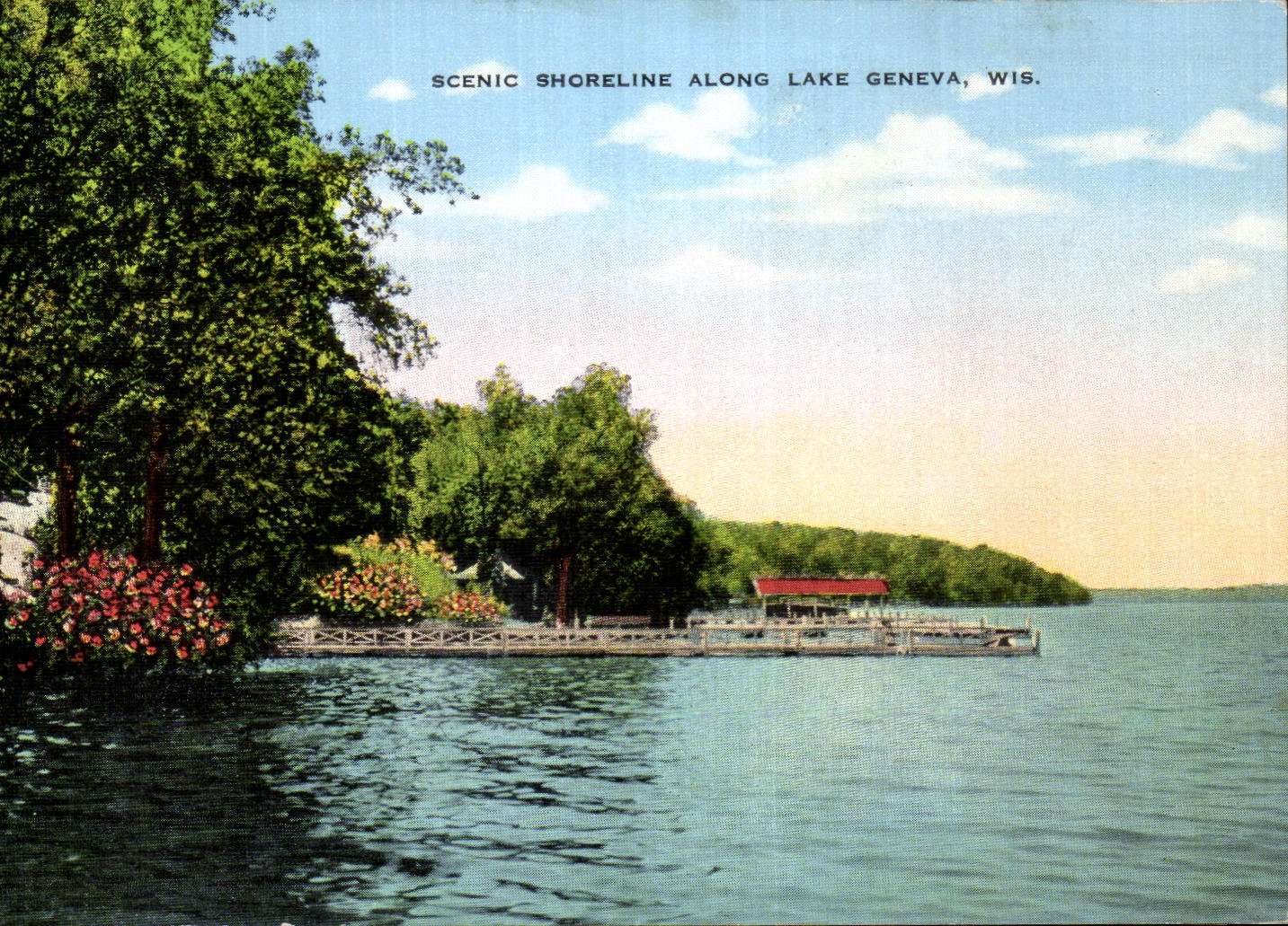CPA Scenic Shoreline Along Lake Geneva Wis