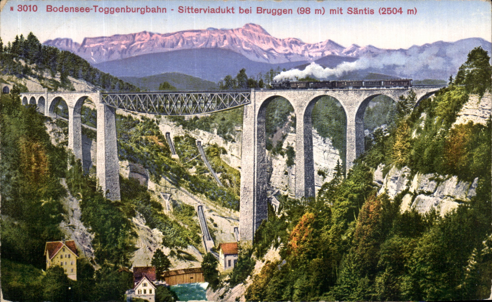 CPA Bodenses Toggenburgbahn Sitterviadukt bei Bruggen