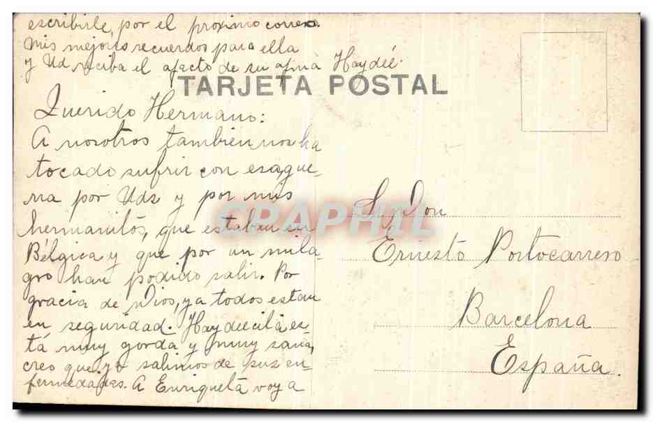 CPA Managua Orillas de Lago — Rückseite