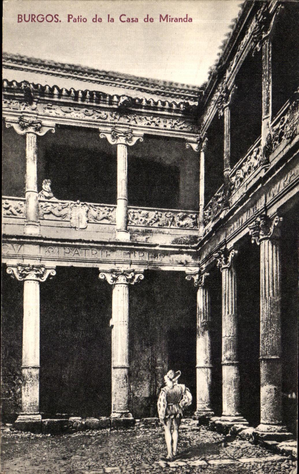 CPA Burgos Patio de la Casa de Miranda