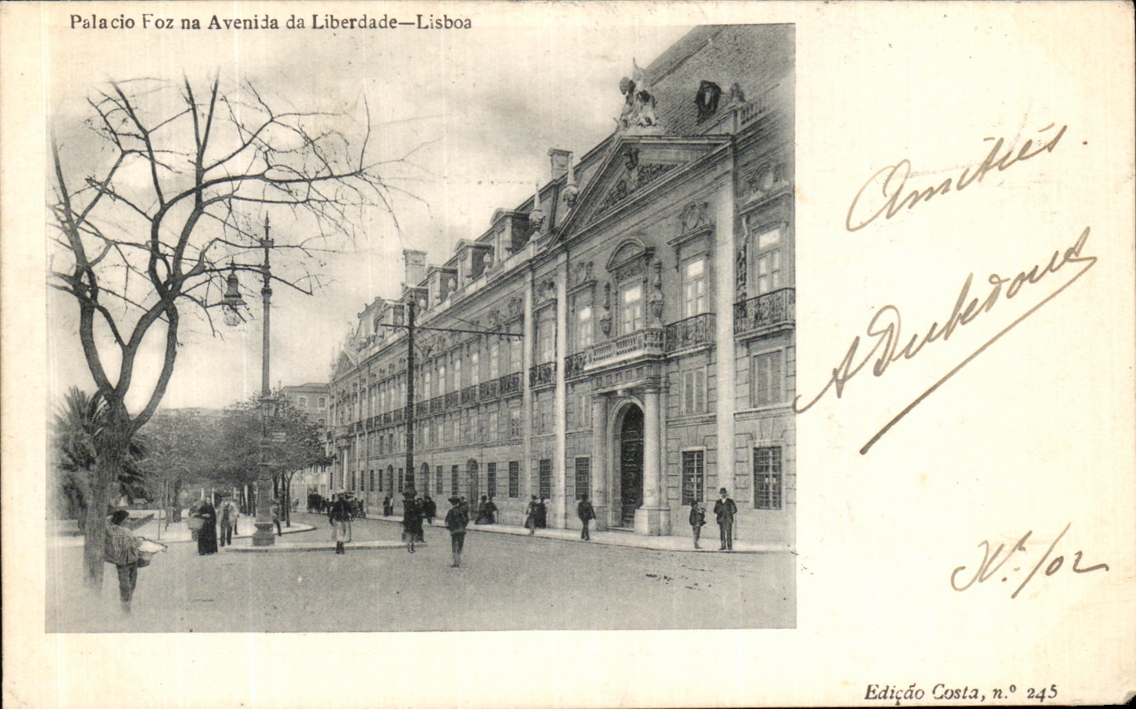 CPA Palacio Foz na Avenida da Liberdade Lisboa