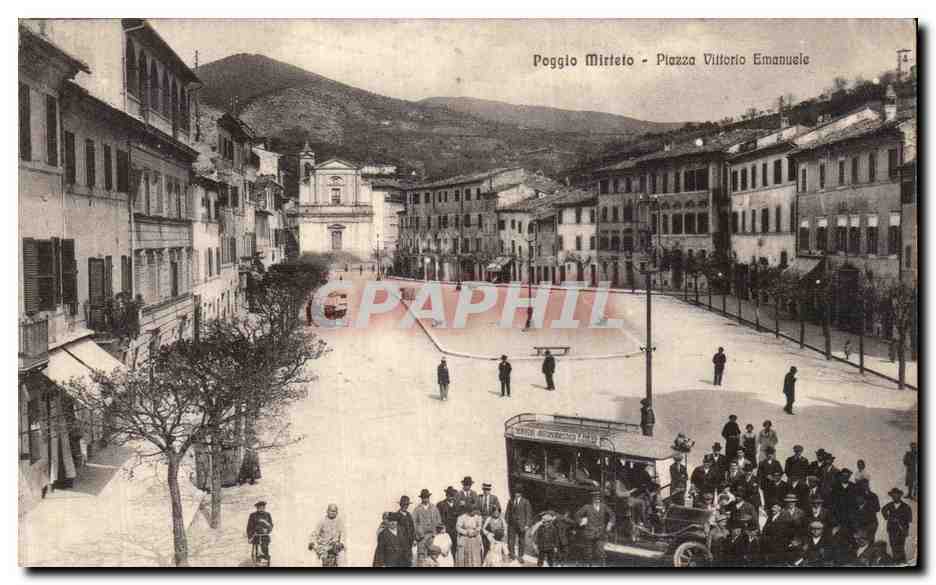 CPA Poggio Mirtero Plazza Viltorio Emanuele Automobile 