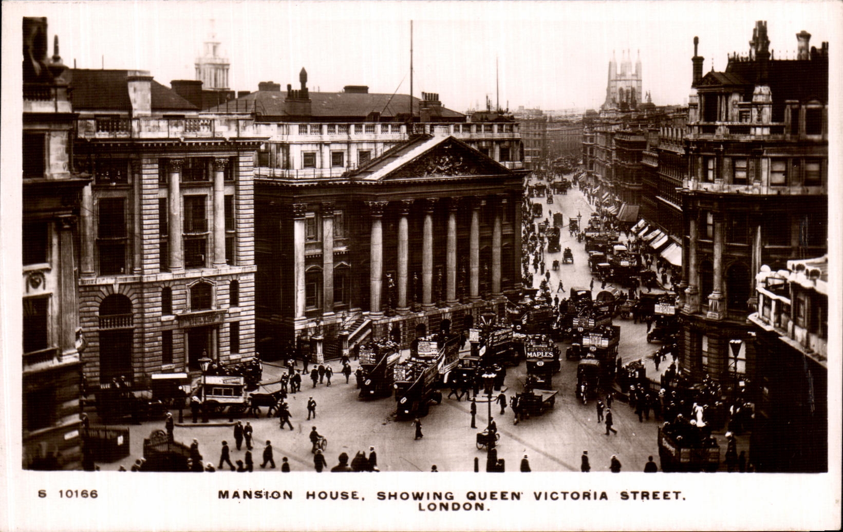 CPA Mansion House Showing Queen Victoria Street London