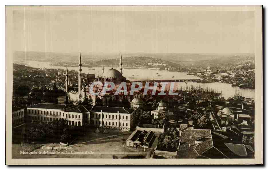 CPA Constantinople Mosquee Suleimane et la corne d or Turquie