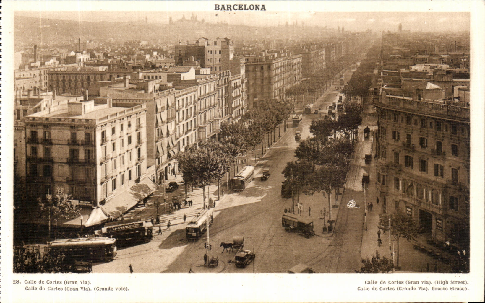 Barcelone — Calle de Cortes (Gran Via) — L. Rolatín, fot. Barcelone