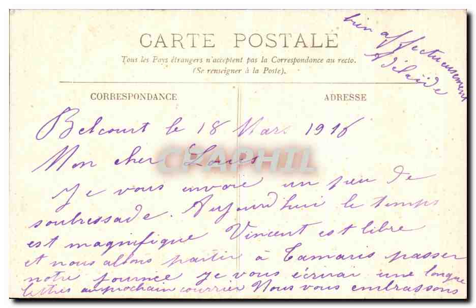CPA Alger Palais d Hiver du Gouverneur Algerie — Back