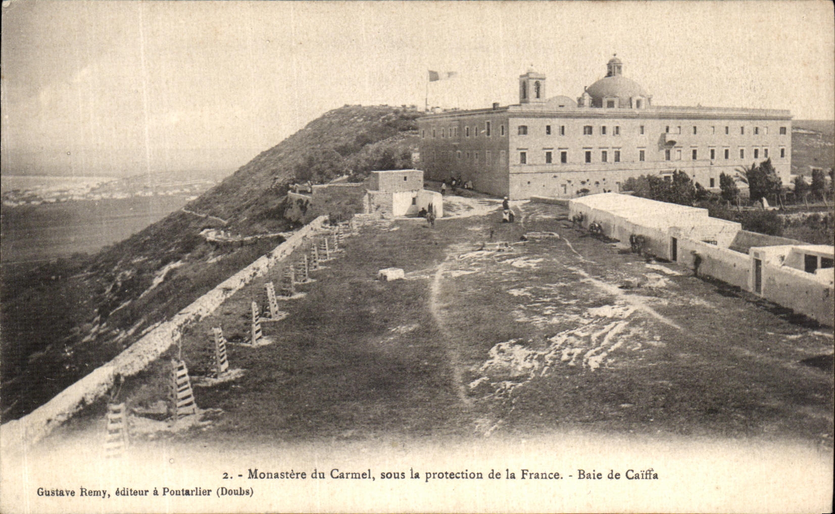 CPA Monastere du Carmel Sous La Protection de La France Baie de Caiffa