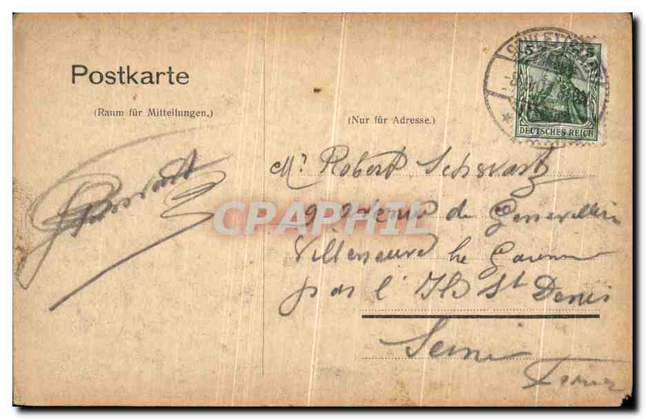 CPA Carolabad Rappoltsweiler Teilansicht des Kurparkes Villa — Rückseite