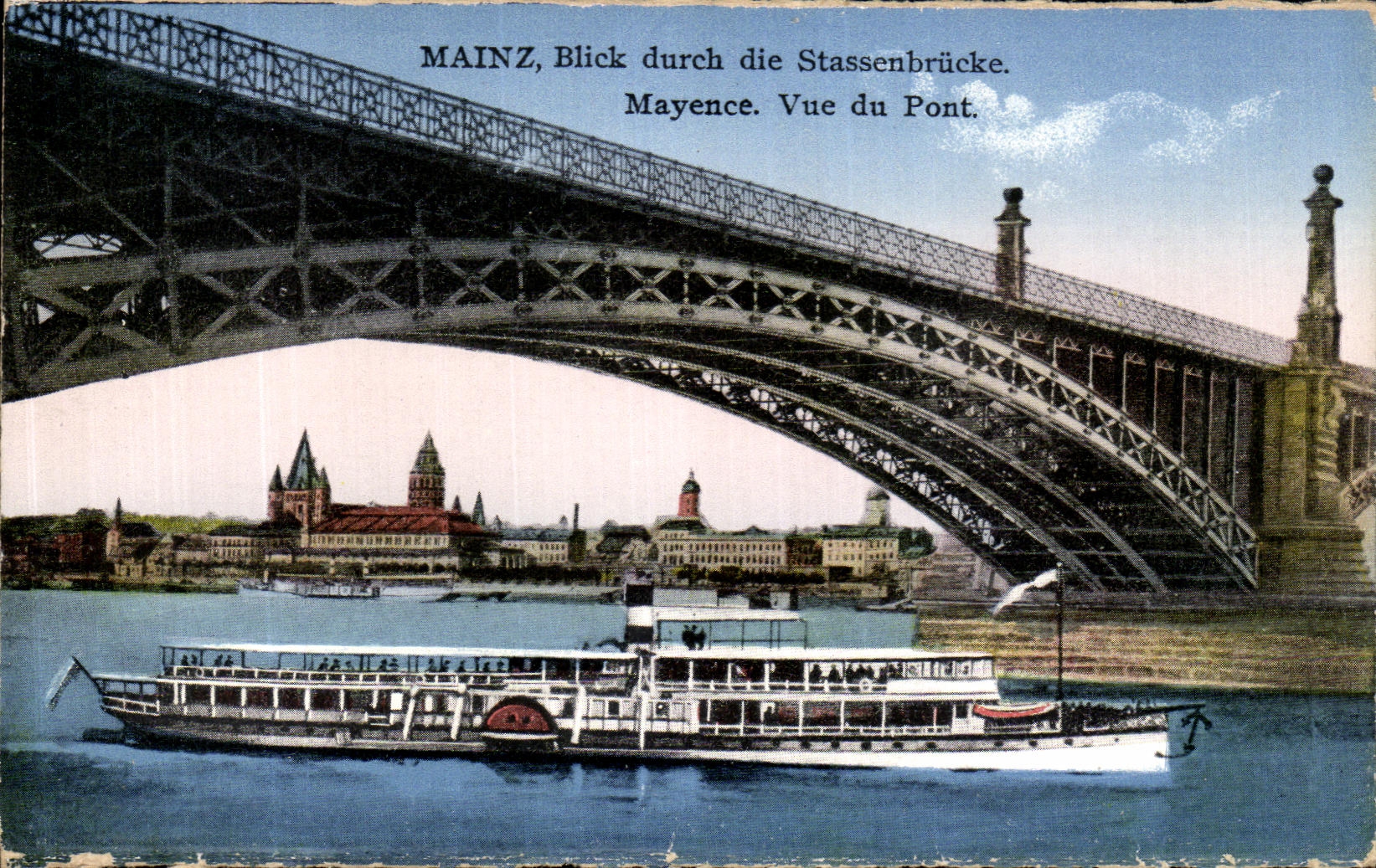 Mainz, vue sous la Stassenbrücke — éditeur S.M. n° 634