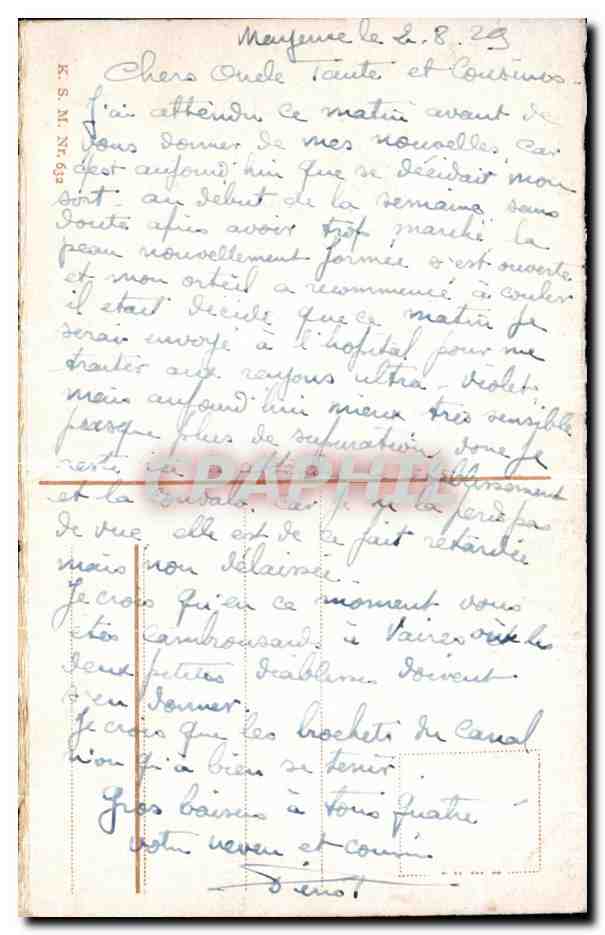 Mainz, vue sous la Stassenbrücke — éditeur S.M. n° 634 — Verso