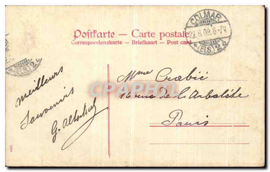 CPA Hohkonigsburg Chateau Hohkonigsbourg Femme Folklore  — Verso