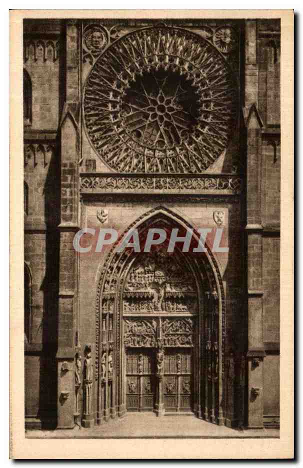CPA Nurnberg Portal Und Rosette an der Lorenzkirche