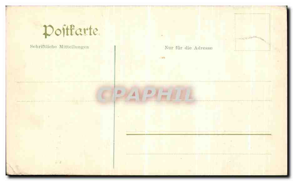 CPA Dom Kronungssluhi Kaiser Karis des Grossen Aachen  — Rückseite