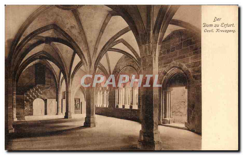 CPA Der Dom Zu Erfurt Oest Kreuzgang 