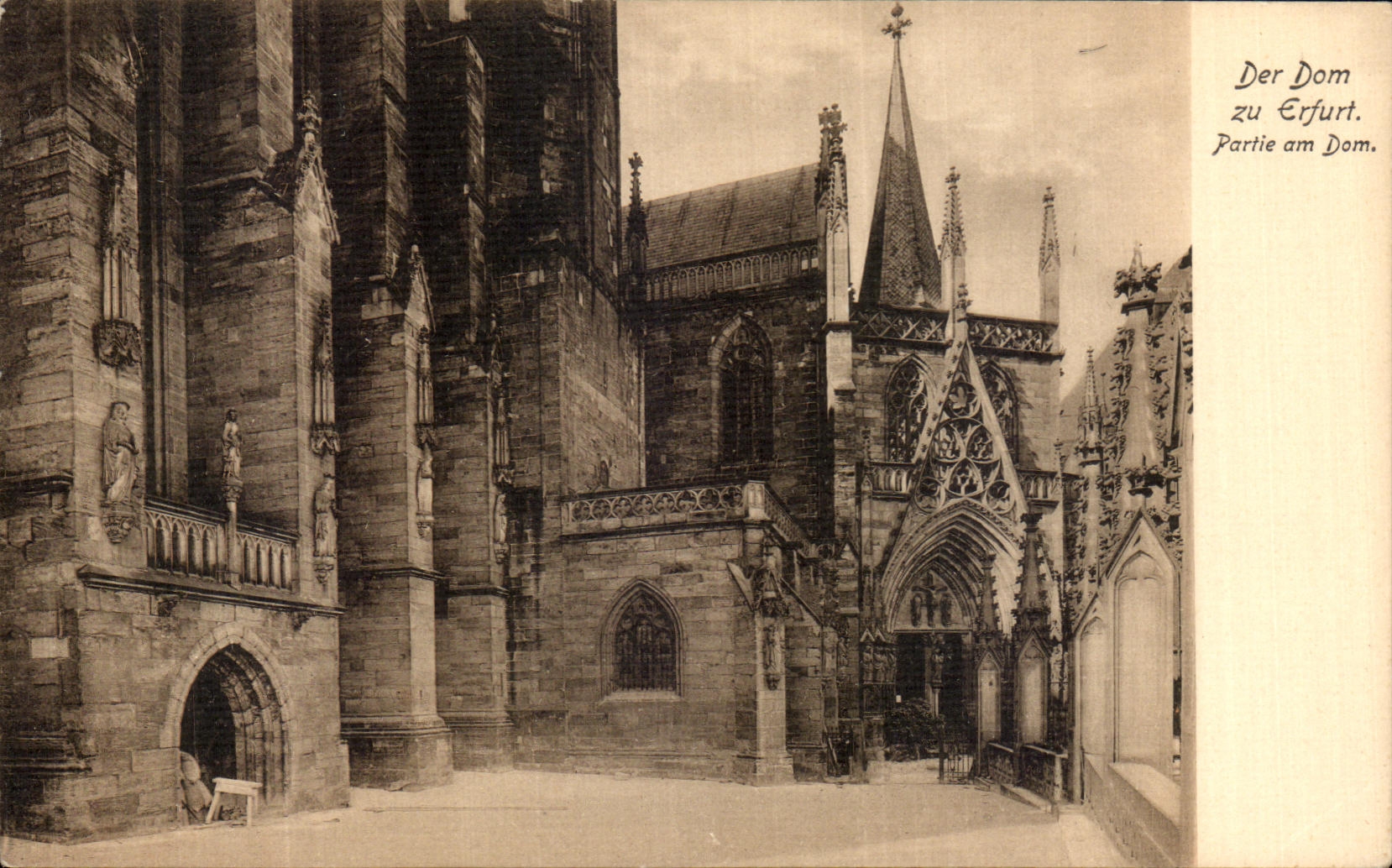 CPA Der Dom Zu Erfurt Oest Partie am Dom