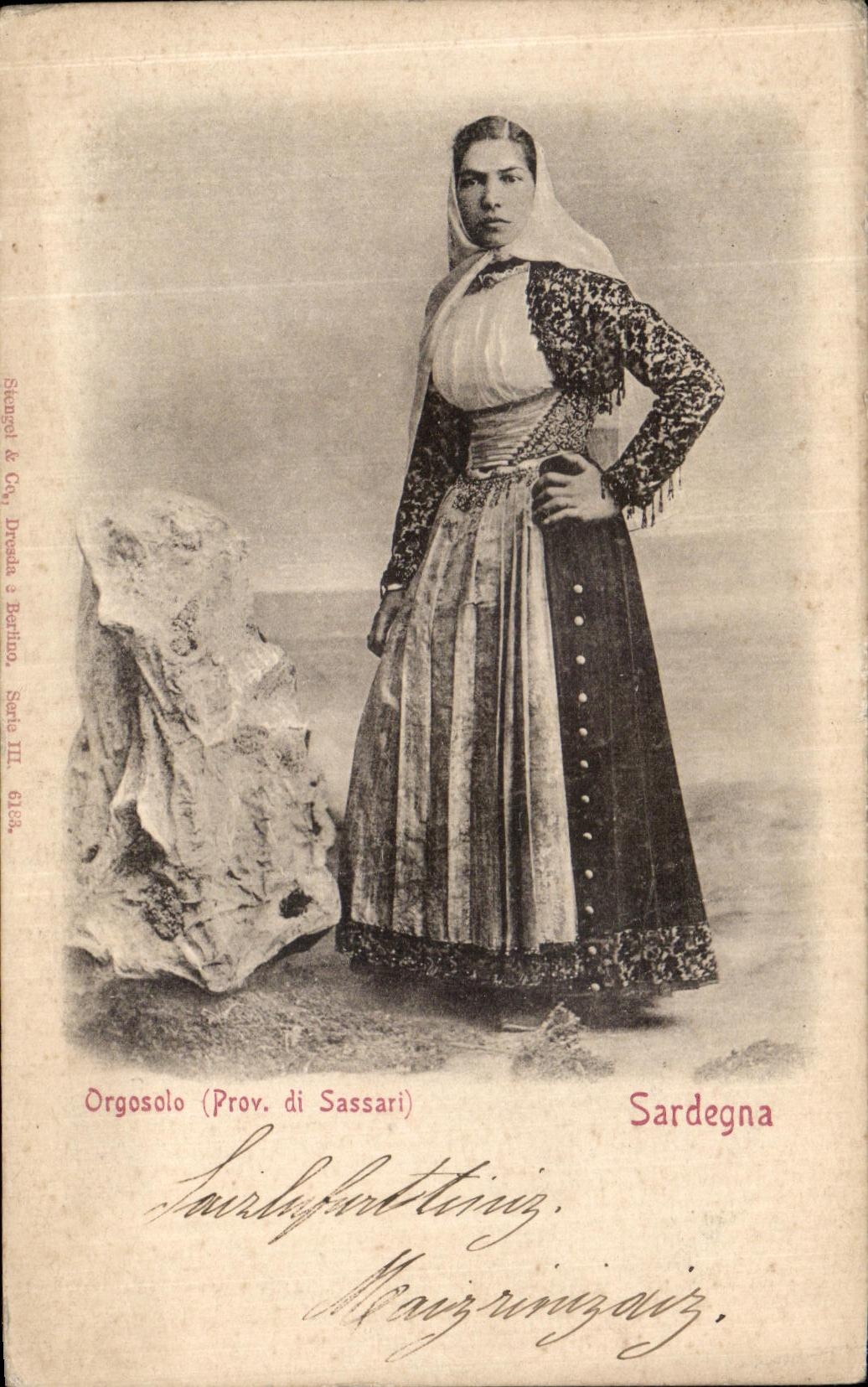 CPA Orgosolo Sardegna Prov di Sassari Folklore Costume