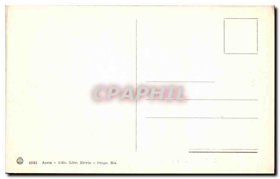 CPA Aosta Veduta Generale — Rückseite