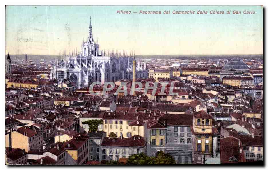 CPA Milano Panorama dal Campanile della Chiesa di San Carlo