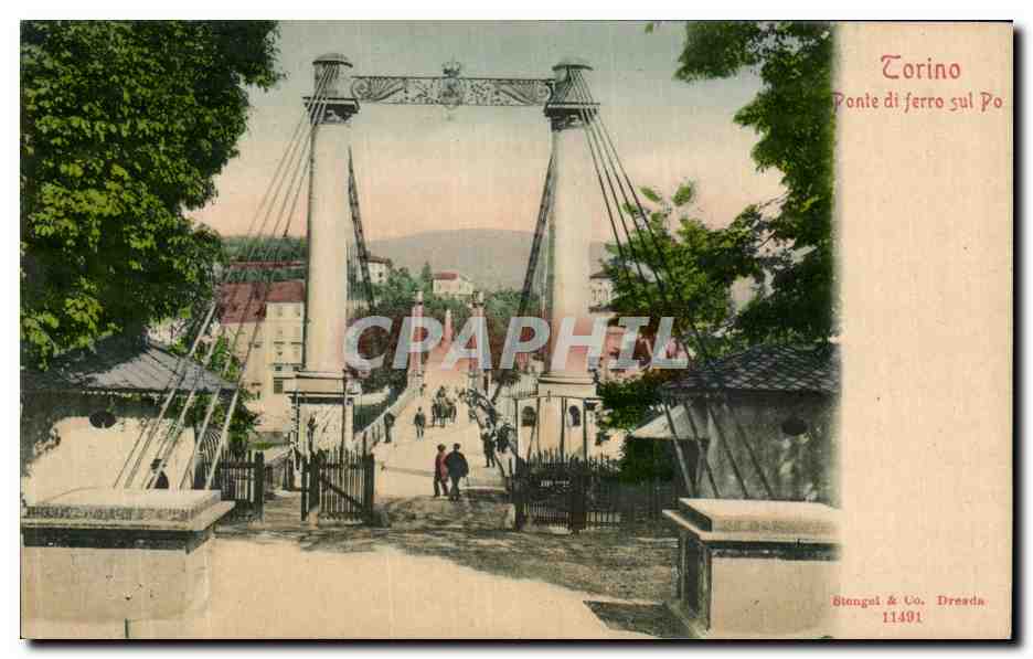 CPA Torino Ponte di ferro Sui Po 