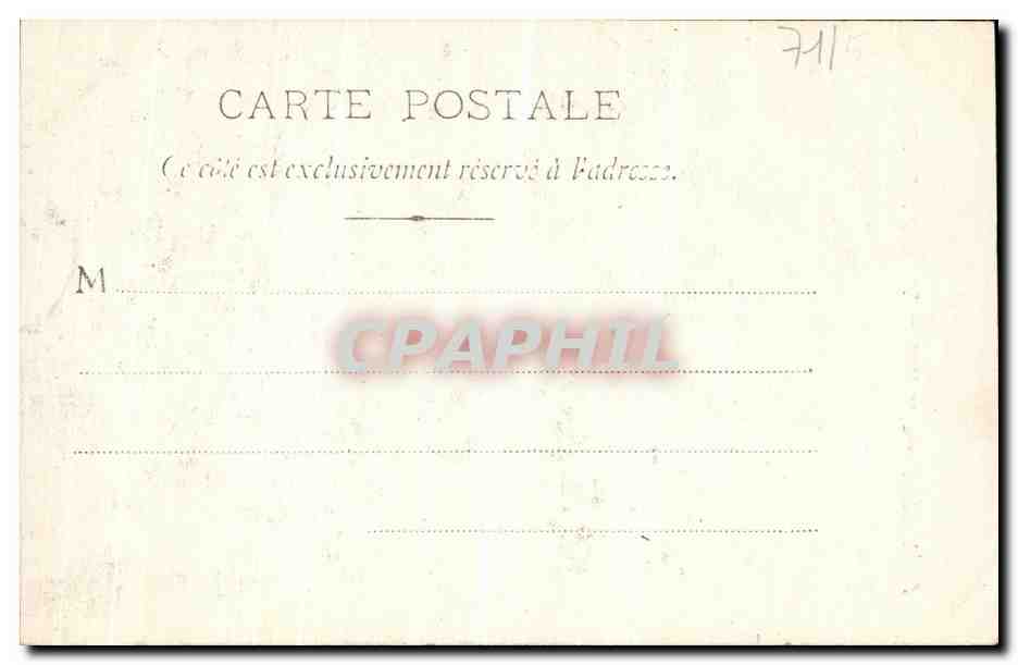 CPA Environs d Autun Allee du parc de Montjeu — Rückseite