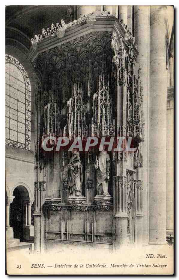 SENS — Innenansicht der Kathedrale, Mausoleum von Tristan Salazar — ND. Phot.