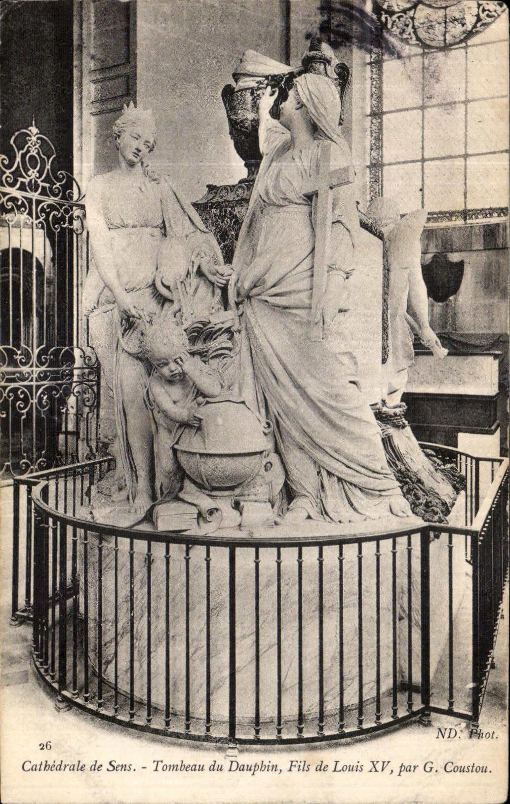 Cathédrale de Sens — Tombeau du Dauphin, Fils de Louis XV, par G. Coustou — ND. Phot.