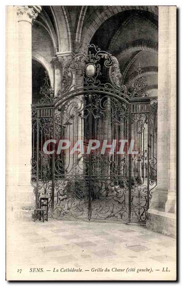 Sens — La Cathédrale — Grille du Chœur (côté gauche) — LL.