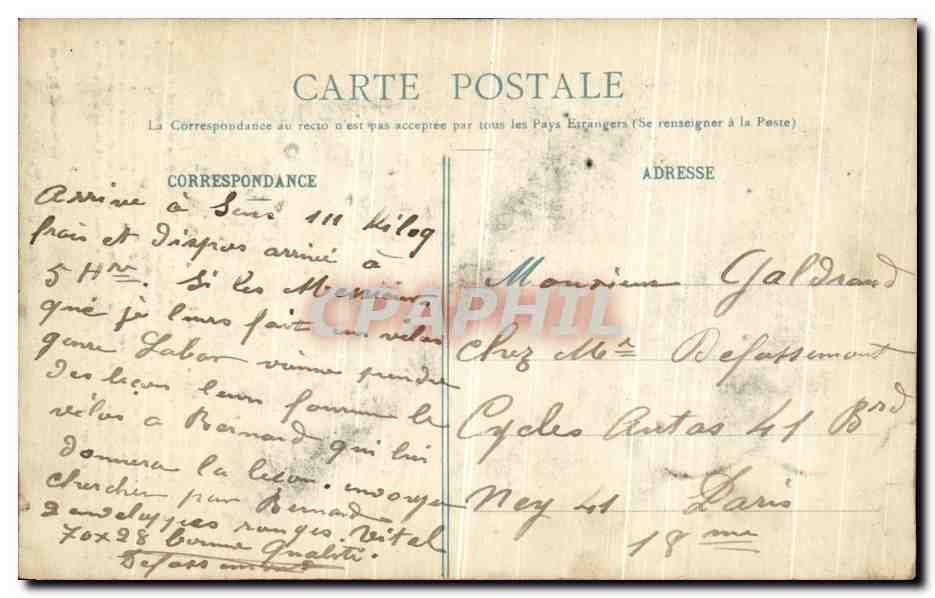 CPA Sens Jean du Cognot a la Cathedrale — Verso
