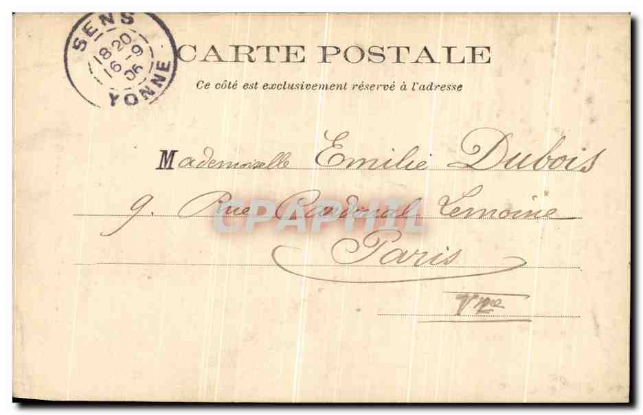 CPA Sens Le portail de Moise vu de Cote — Rückseite