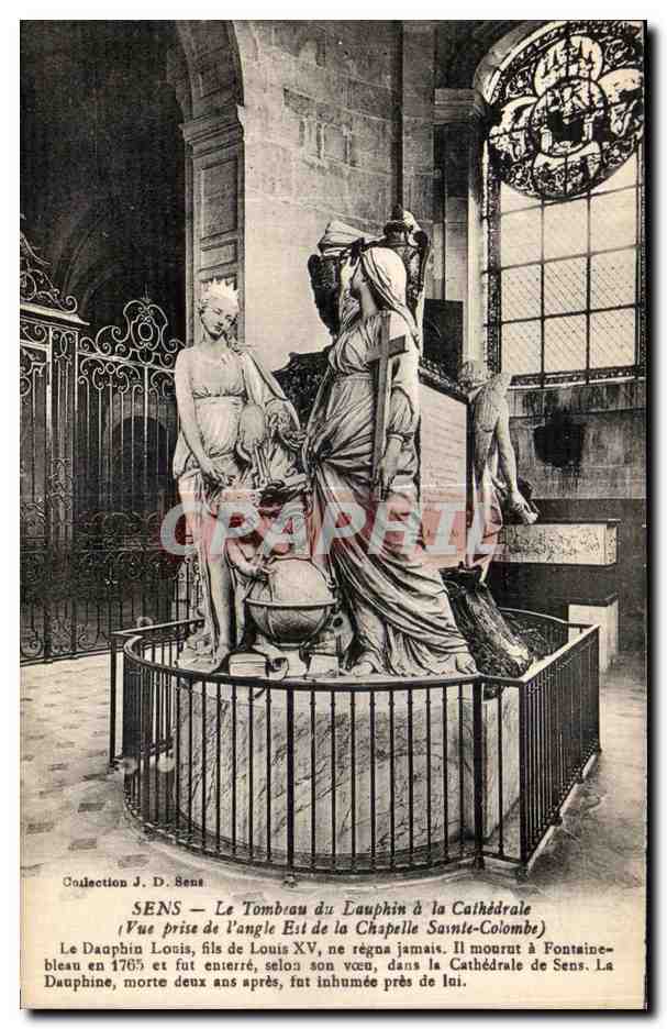 Sens — Le Tombeau du Dauphin à la Cathédrale (Vue prise de l'angle Est de la Chapelle Sainte-Colombe)